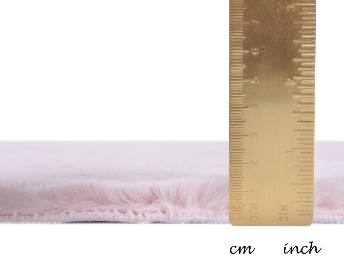 KUNSTFELLTEPPICH Sara 50x60 cm - Rosa, Textil (50/60cm) - Gino Falcone