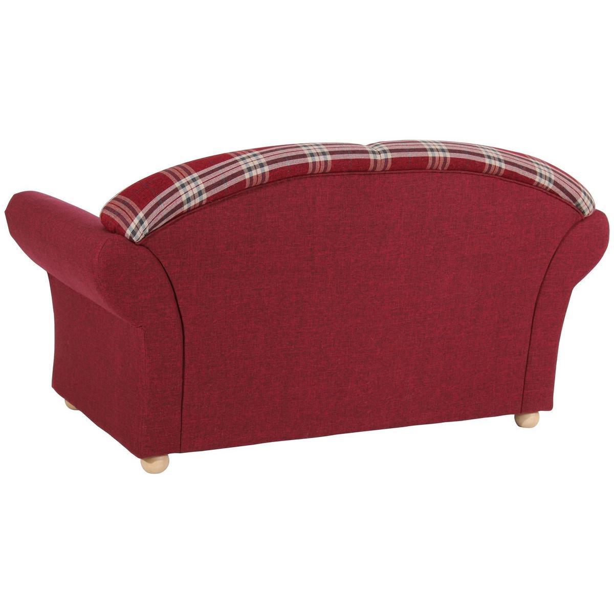 SOFA 2-Sitzer Kama Bezug Flachgewebe Buche natur / rot - Rot, Kunststoff (151/85/81cm) - 58aufmkessel
