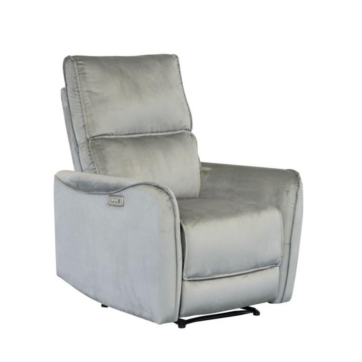 RELAXSESSEL ZYGGI, elektrischer Polstersessel - Grau, Textil (76/105/93cm) - Lookway