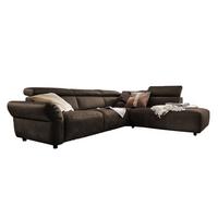 ECKSOFA MOTOR. SITZVORZUG RISO Anthrazit Leder - Anthrazit/Schwarz, Leder (263/240cm) - KAWOLA