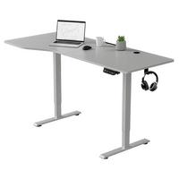 SCHREIBTISCH Office Stand weiß 160x75 cm höhenverstellbar - Weiß, Holz (60/160/117cm) - Juskys