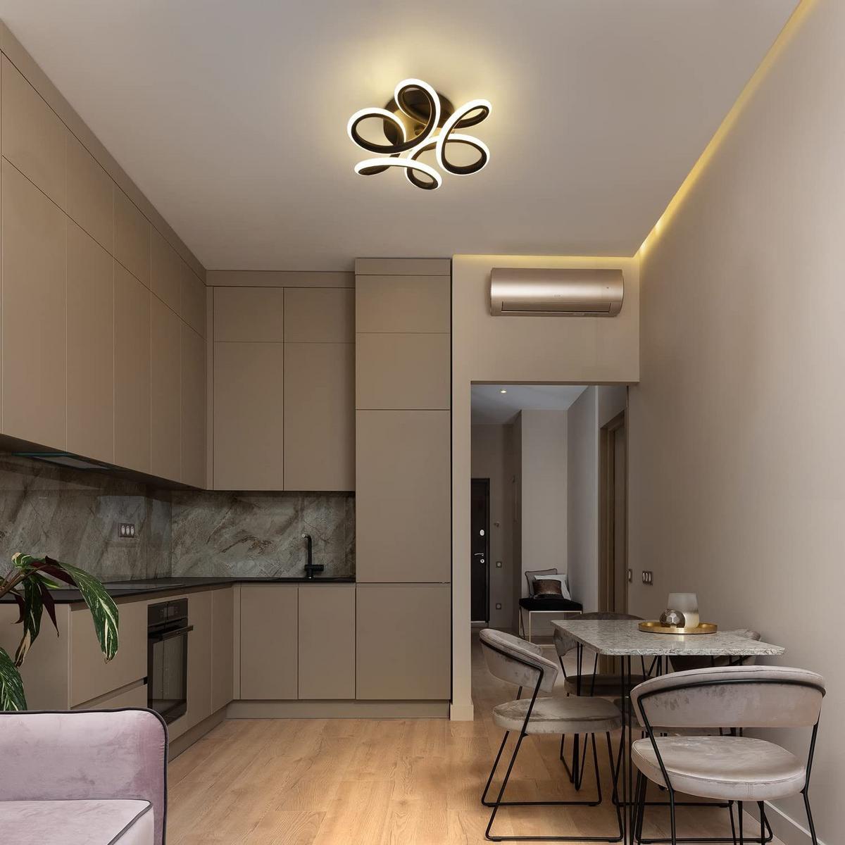 LED-DECKENLEUCHTE Hargenmark 22.5/8.5/25 cm - Schwarz, Metall (25/22.5/8.5cm) - ZMH