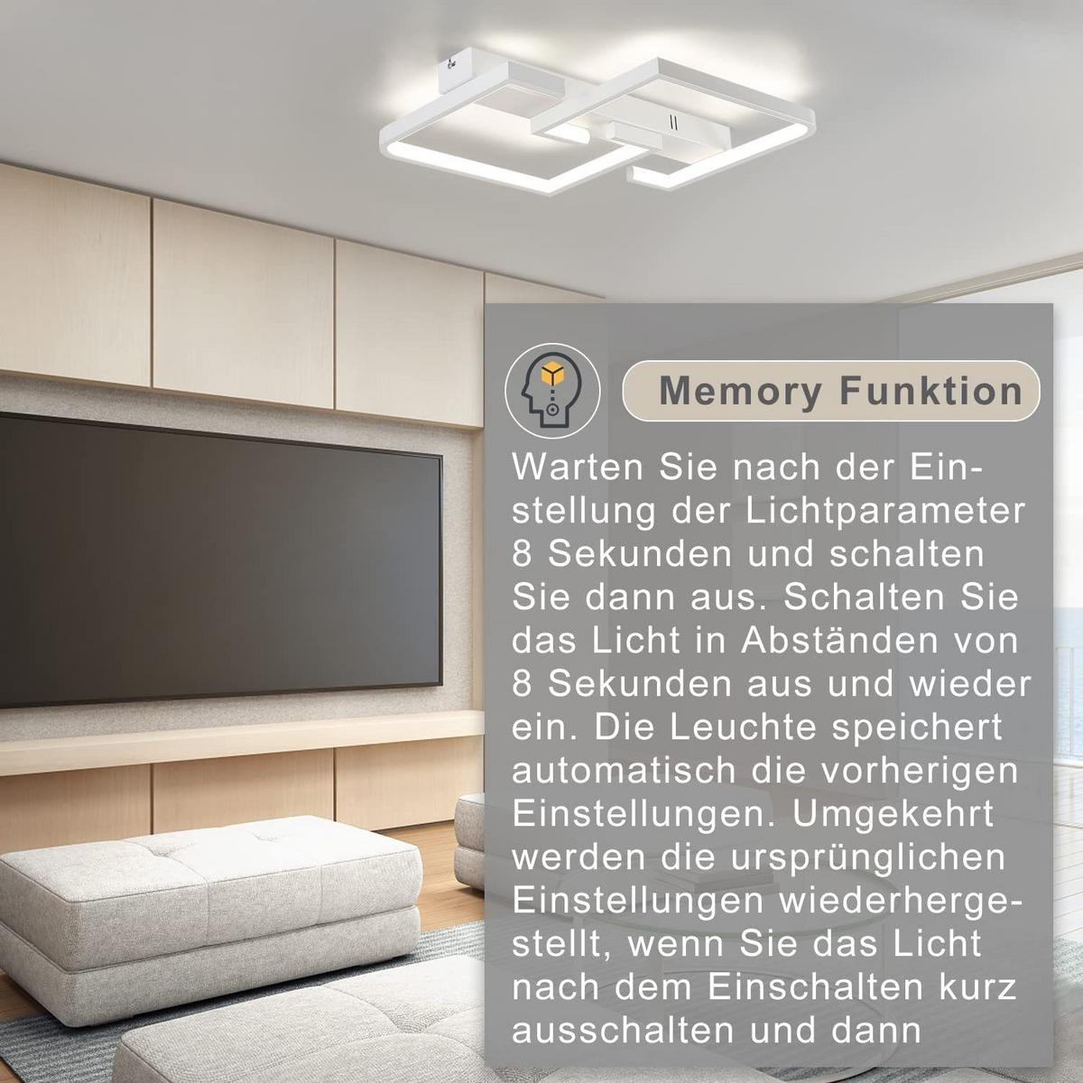 LED-DECKENLEUCHTE Emmerich 42/37/5 cm - Weiß, Metall (42/37/5cm) - Nettlife