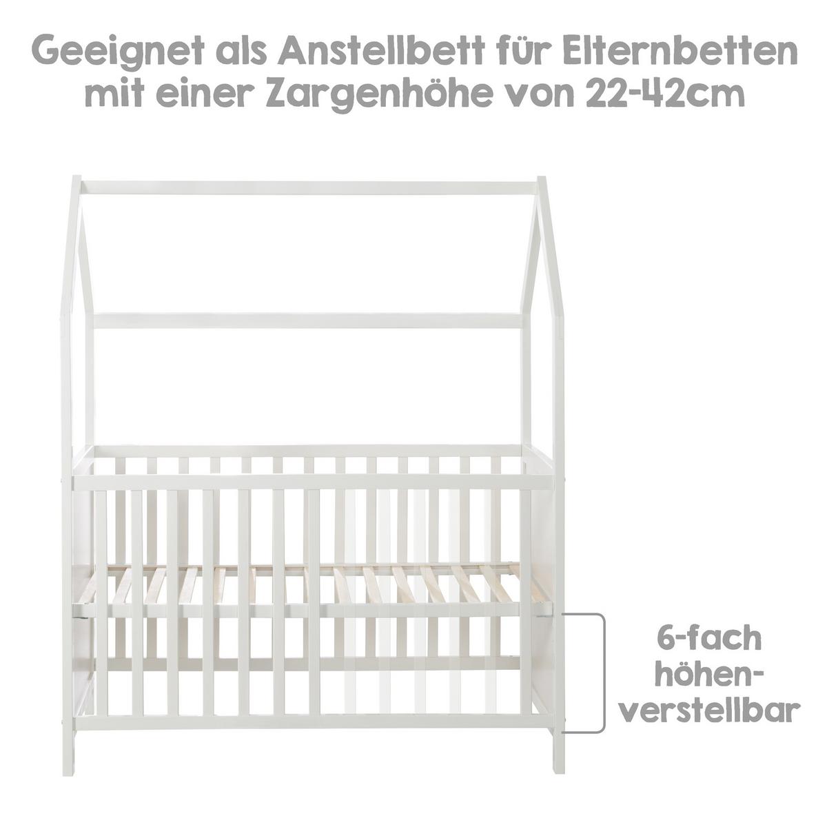 HAUSBETT 60 x 120 cm weiß - Weiß, Holzwerkstoff (60/120cm) - Roba