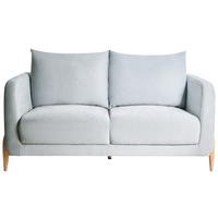 2-SITZER-SOFA Chenillegewebe Hellblau Gimo - Hellbraun, Textil (149/83/80cm) - Beliani
