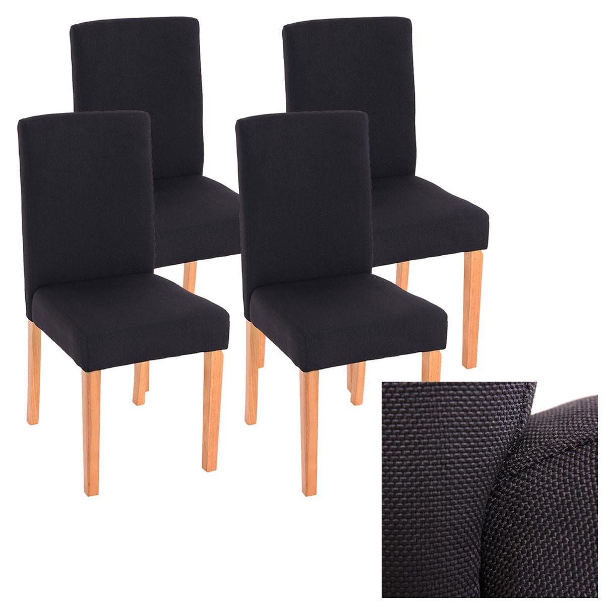 ESSZIMMERSTUHL Schwarz, Braun 4er-Set - Schwarz/Braun, Textil (43/90/56cm) - MCW