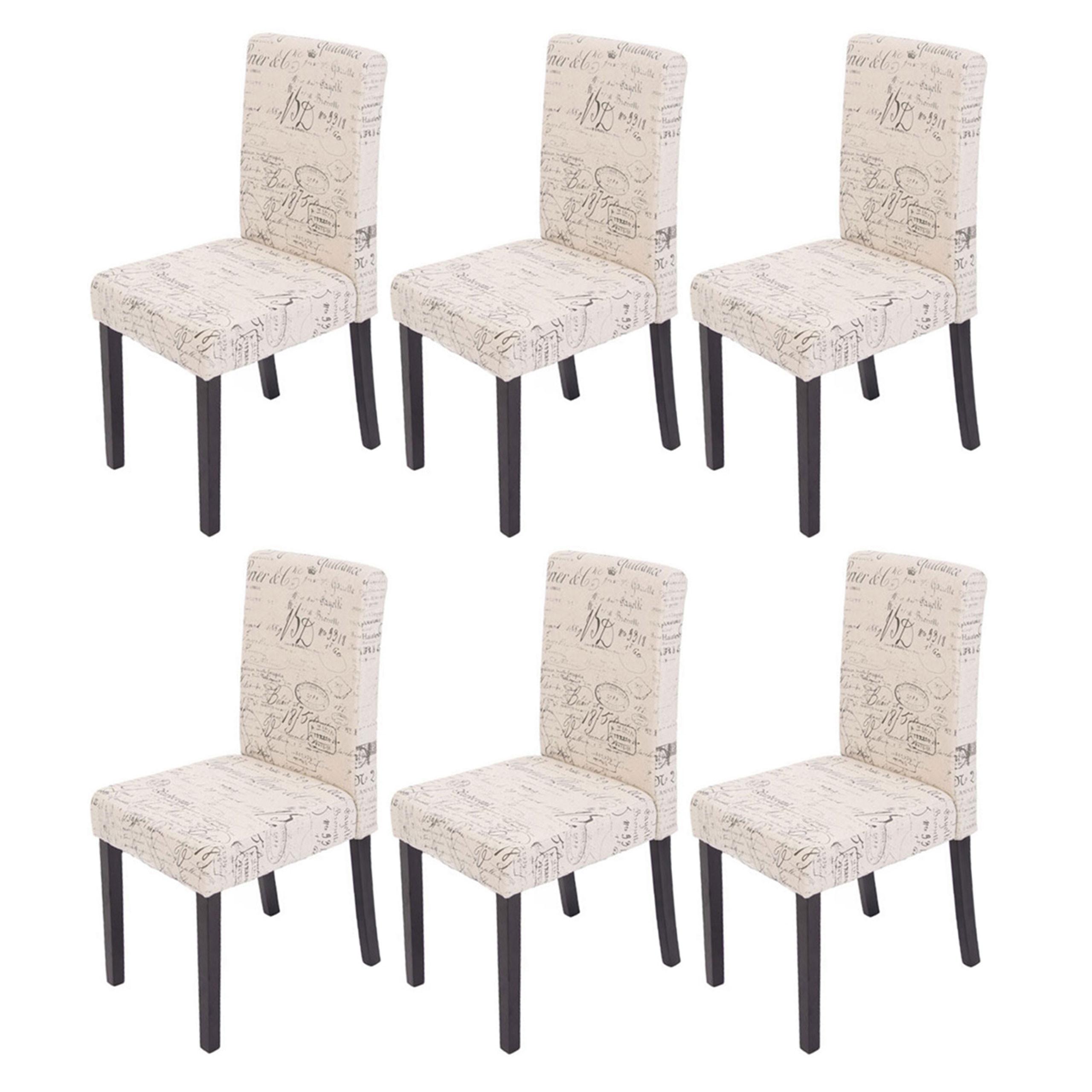 ESSZIMMERSTUHL Beige, Schwarz 6er-Set - Beige/Creme, Textil (43/90/48cm) - MCW