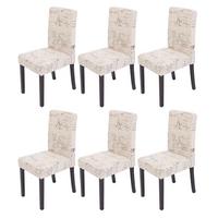 ESSZIMMERSTUHL Beige, Schwarz 6er-Set - Beige/Creme, Textil (43/90/48cm) - MCW