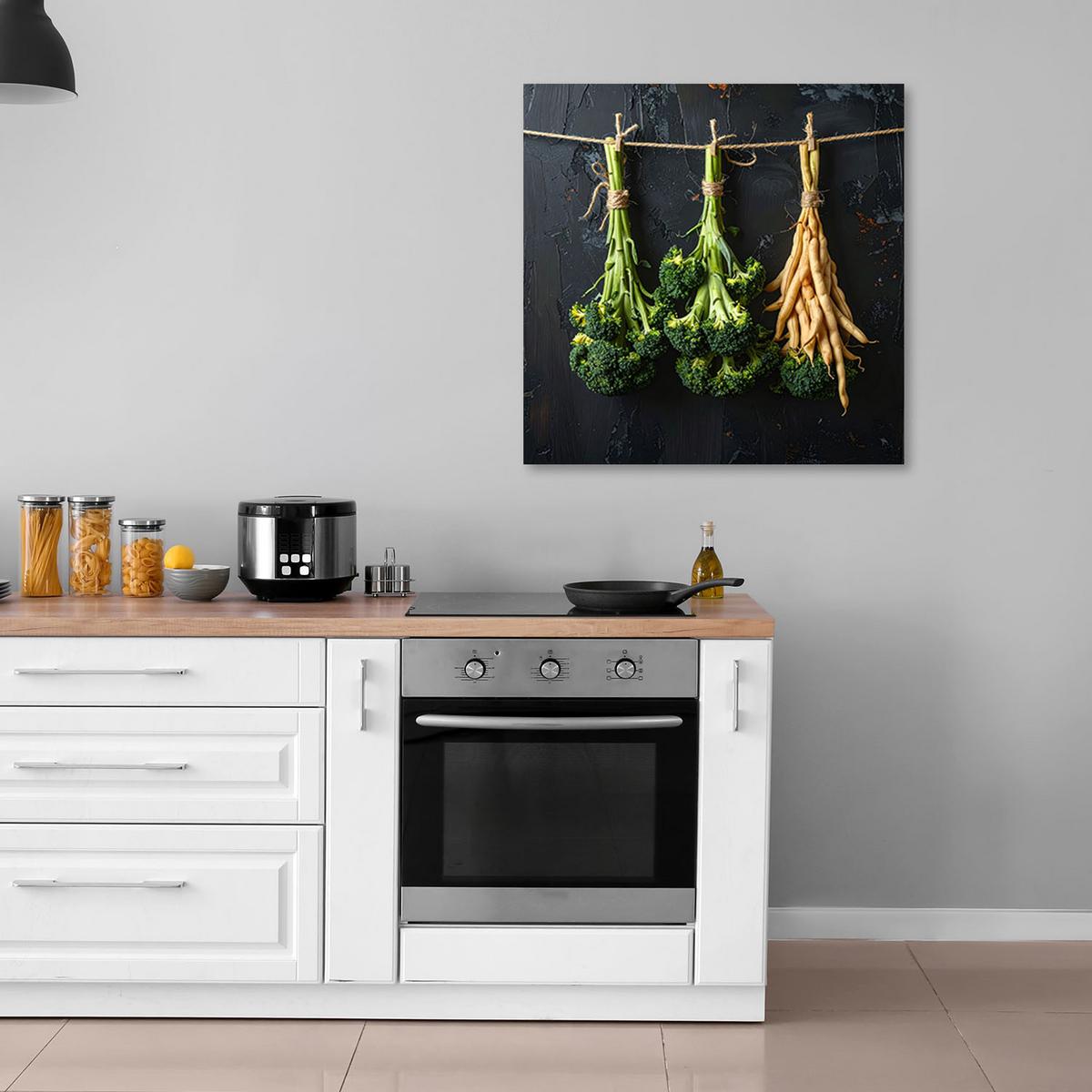 LEINWANDBILD Essen & Trinken 30x30cm - Grün, Textil (30/30cm) - Feeby