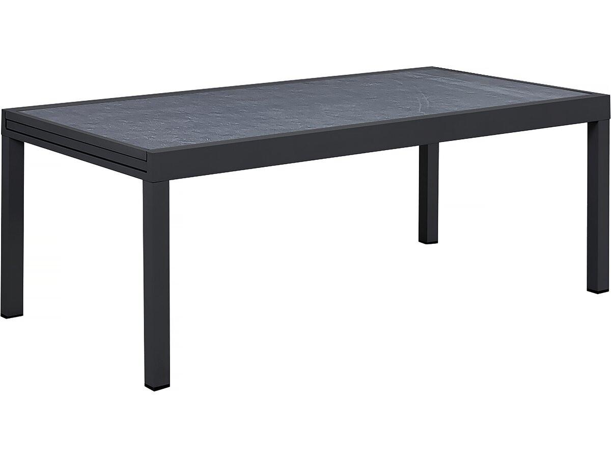 GARTENTISCH lagos Schwarz - Schwarz, Metall (320/105/76cm) - Habitat Garten