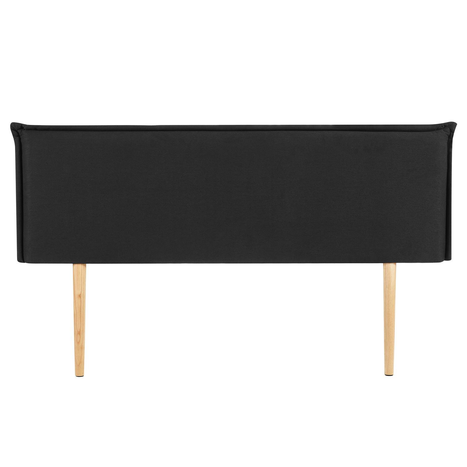 KOPFTEIL VINCEL 160x190 cm schwarz - Schwarz, Textil (162/94/7cm) - IDIMEX