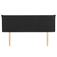 KOPFTEIL VINCEL 160x190 cm schwarz - Schwarz, Textil (162/94/7cm) - IDIMEX