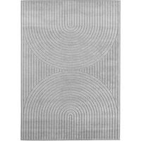 TEPPICH Outdoor ENGADIN in Silber, im Skandi-Stil mit 3D-Design, 200 x 290 cm - Silberfarben, Textil (290/200cm) - KADIMA DESIGN