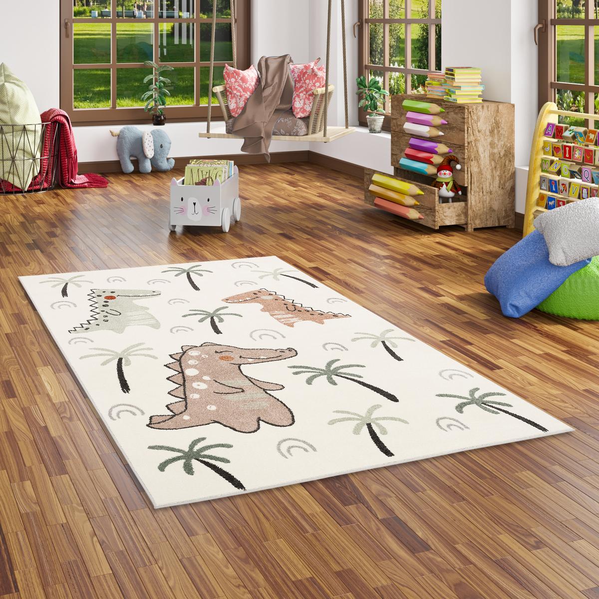 KINDER TEPPICH SOFTSTAR KIDS LUSTIGE DINOS - Multicolor, Textil (200/290cm) - Pergamon