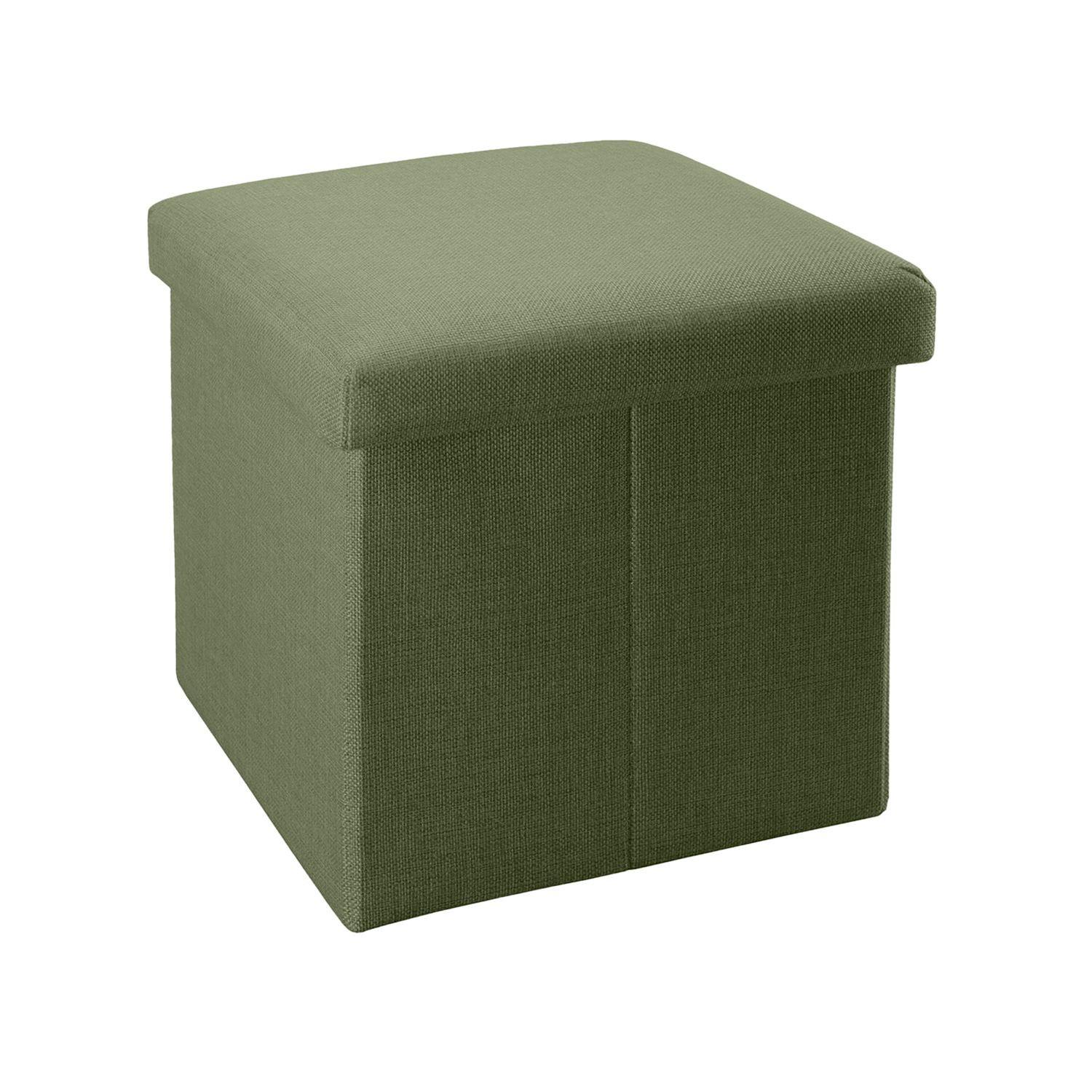 SITZHOCKER Faltbar 30/30/30 cm (Grün) - Grün, Textil (30/30/30cm) - Intirilife