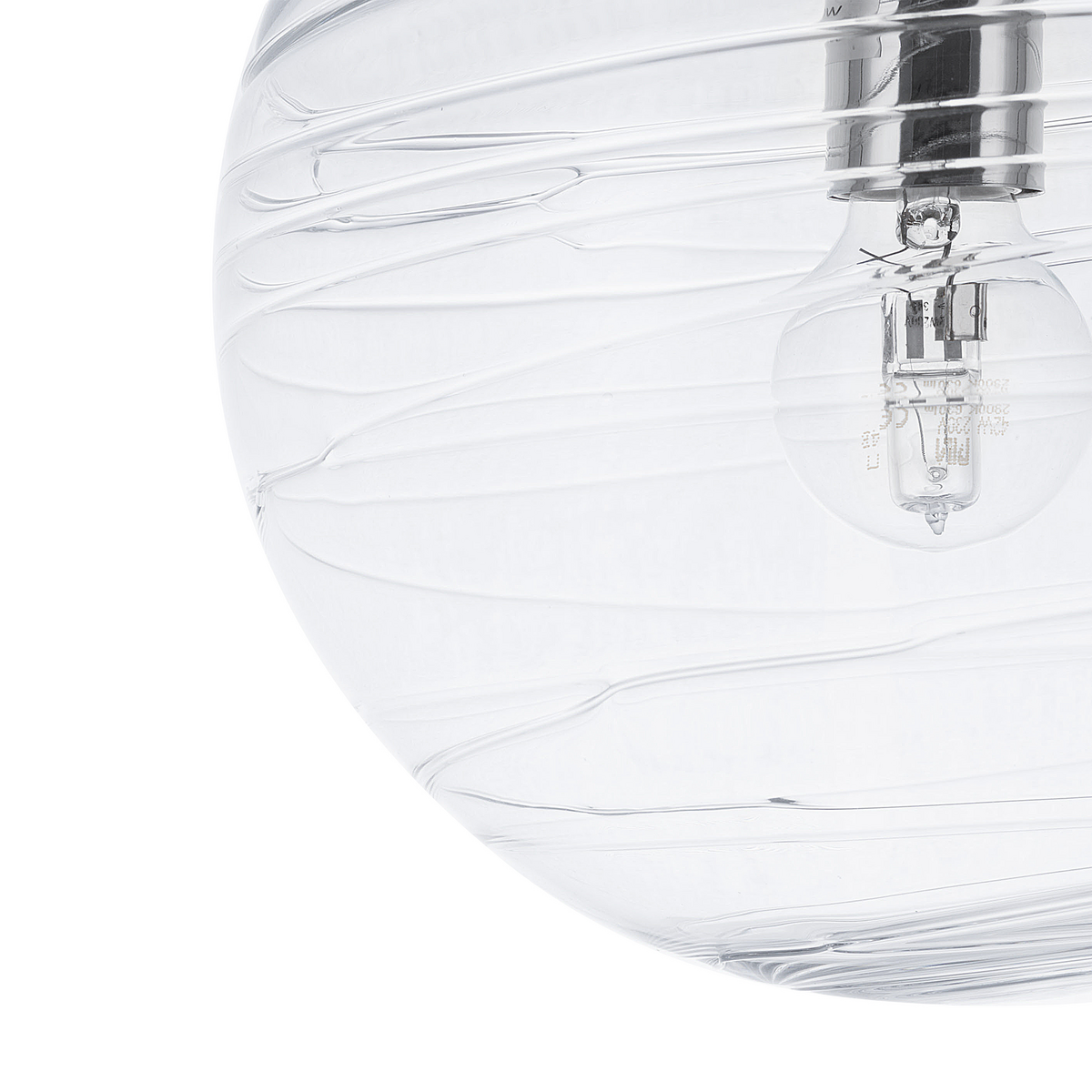 HÄNGELEUCHTE Mirna 16/16/120 cm - Transparent, Glas (16/16/120cm) - Beliani