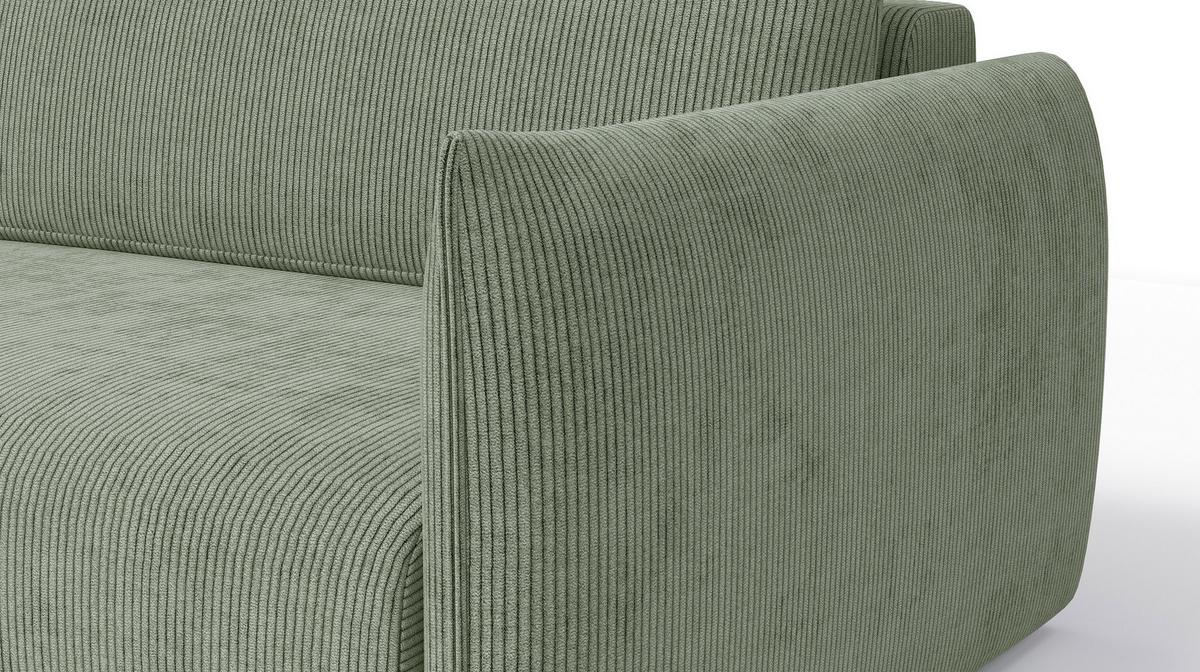 ECKSOFA TAUER 3-Sitzer rechts, mint - Schwarz/Grün, Holz/Textil (248/173cm) - Wozimo