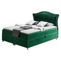 BOXBETT Bedran Lux - H3 - Smaragdgrün, Holz (160/200cm) - MIRJAN24