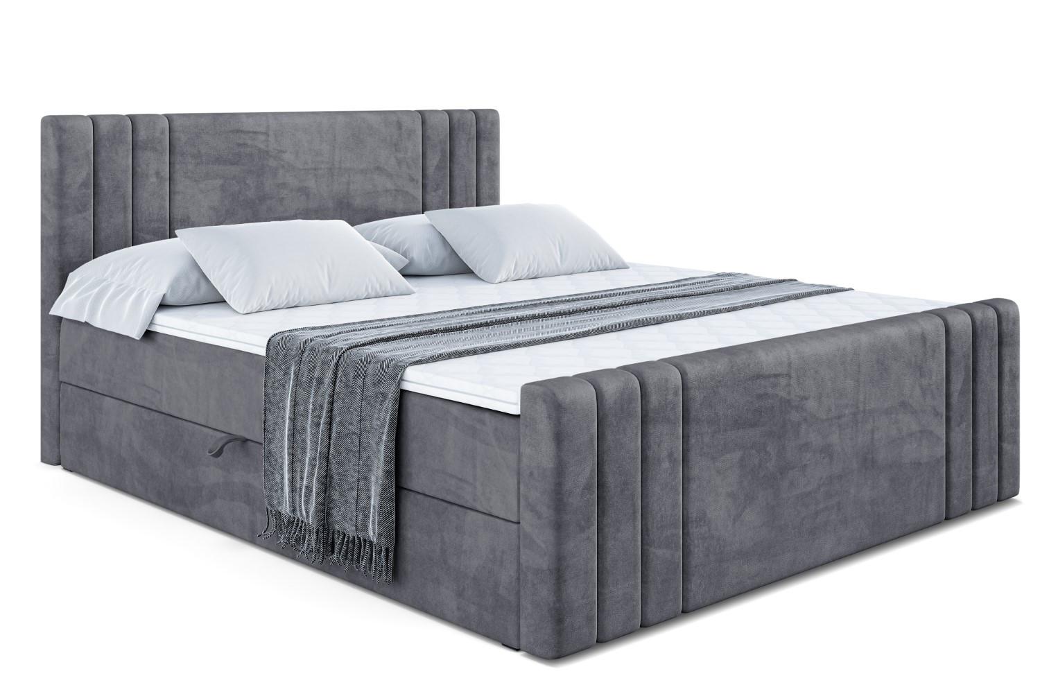 BOXBETT CELESTIA-Z - 140x200 cm - H4 - Dunkelgrau - Dunkelgrau, Holzwerkstoff (140/200cm) - ALTDECOR