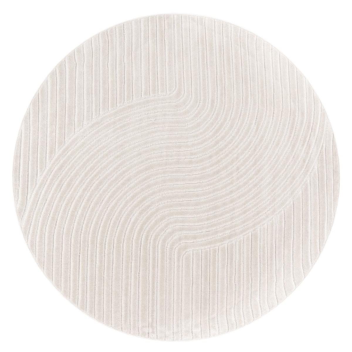 OUTDOORTEPPICH Ethno Creme Ø 160 cm - Creme, Kunststoff (160/160cm) - TT Home