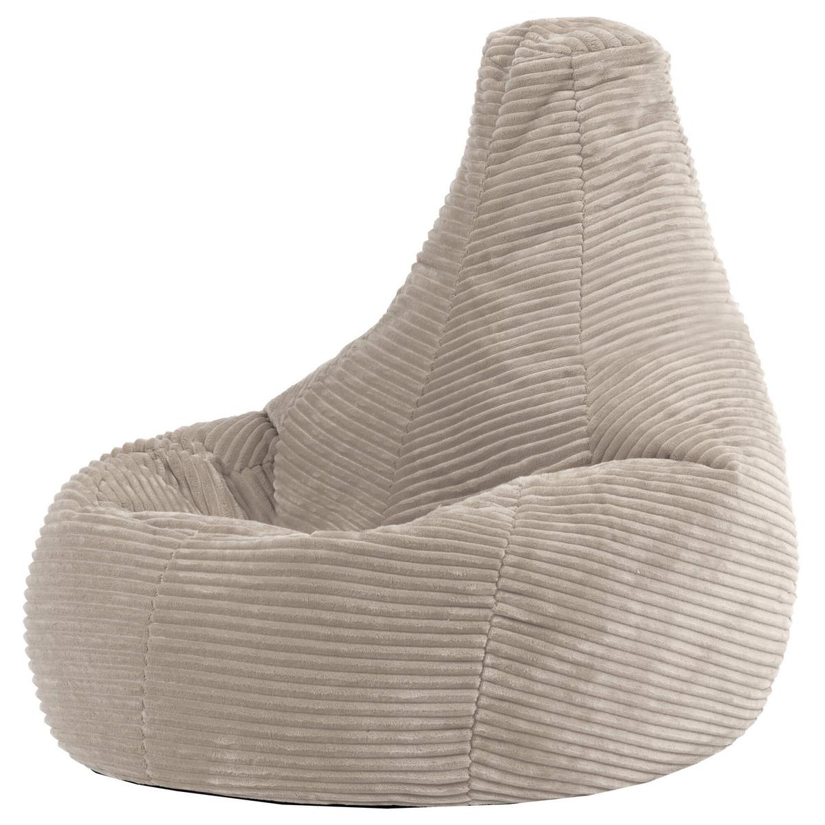 SITZSACK für Kinder Sessel aus Cord 2-tlg. - Beige, Textil (69/59/65cm) - icon
