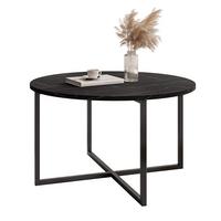 COUCHTISCH BESARO 75/47 cm runden, Schwarz / Grigia Pietra - Schwarz/Grau, Metall (75/75/47cm) - Idohome