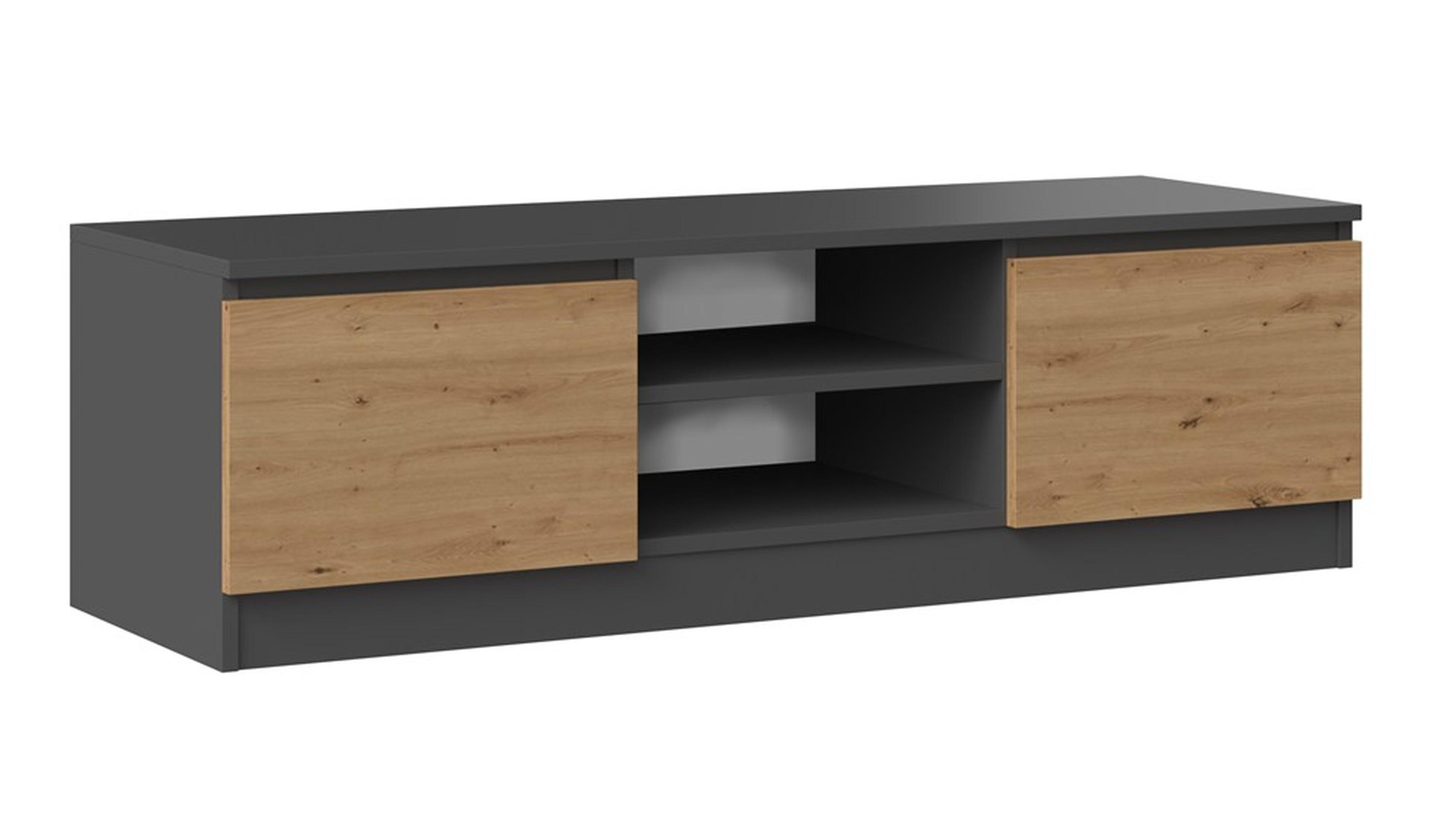LOWBOARD Anthrazit, Artisan 120/36/40 - Anthrazit, Holzwerkstoff (120/36/40cm) - RAUMHIRSCH FURNITURE