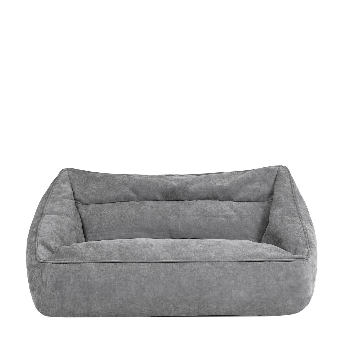 SITZSACK Sofa Chenille Cecilia - Grau, Kunststoff/Textil (160/70/93cm) - icon