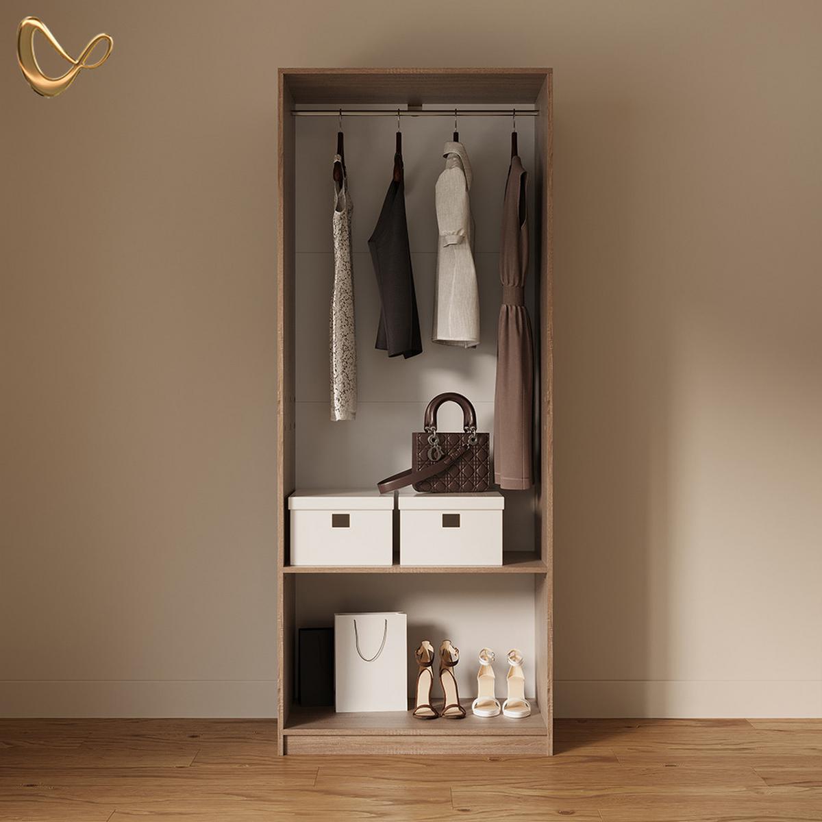 KLEIDERSCHRANK Trento Sonoma - Sonoma Eiche, Holzwerkstoff (80/200/50cm) - Livinity®