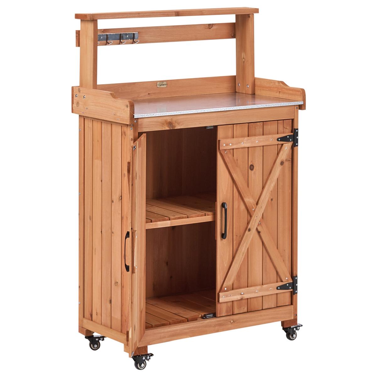 PFLANZTISCH 70/119 cm Tannenholz Braun Altolia - Braun, Holz - Beliani
