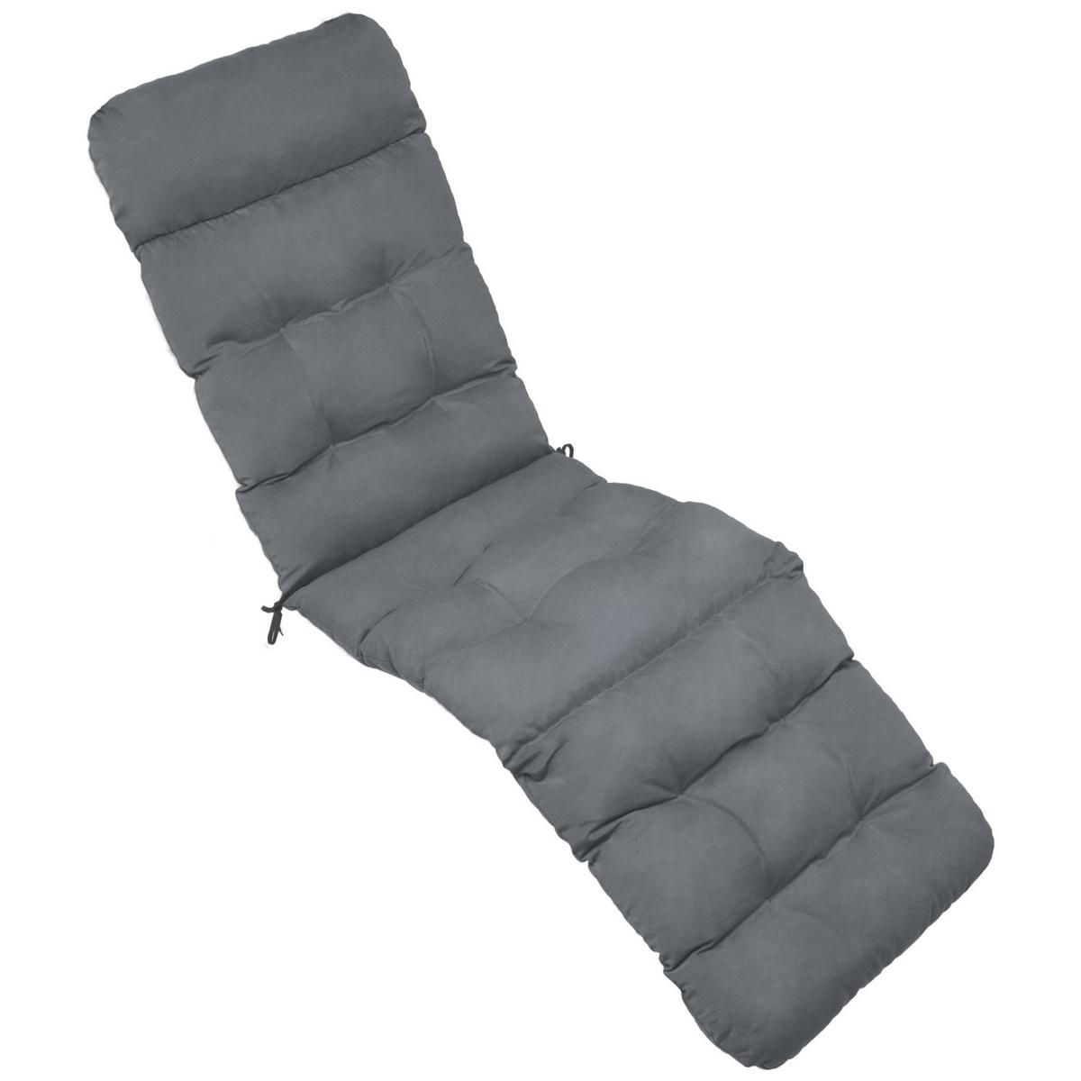 DECKCHAIRAUFLAGE Flair DC 200/50/8cm Graphitgrau - Graphitfarben, Textil (50/8/200cm) - Beautissu 