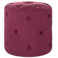 POUF Corolla 40/40/40 cm - Rot, Textil (40/40/40cm) - Beliani