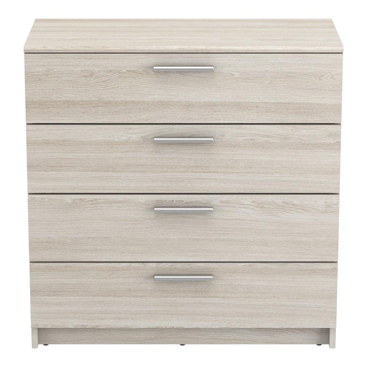 KOMMODE mit 4 Schubladen L79,6 cm, helles Holzdekor - Pricy - Eiche Artisan, Holzwerkstoff (37.9/80.6/39.7cm) - Calicosy