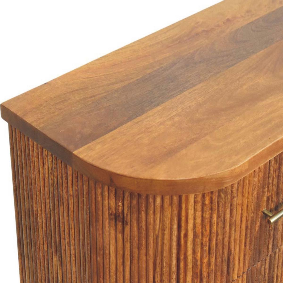 KOMMODE mit Amber-Eichen-Finish, 3 Schubladen, geröstetes Braun - Braun, Holz (80/79/40cm) - Artisan Furniture