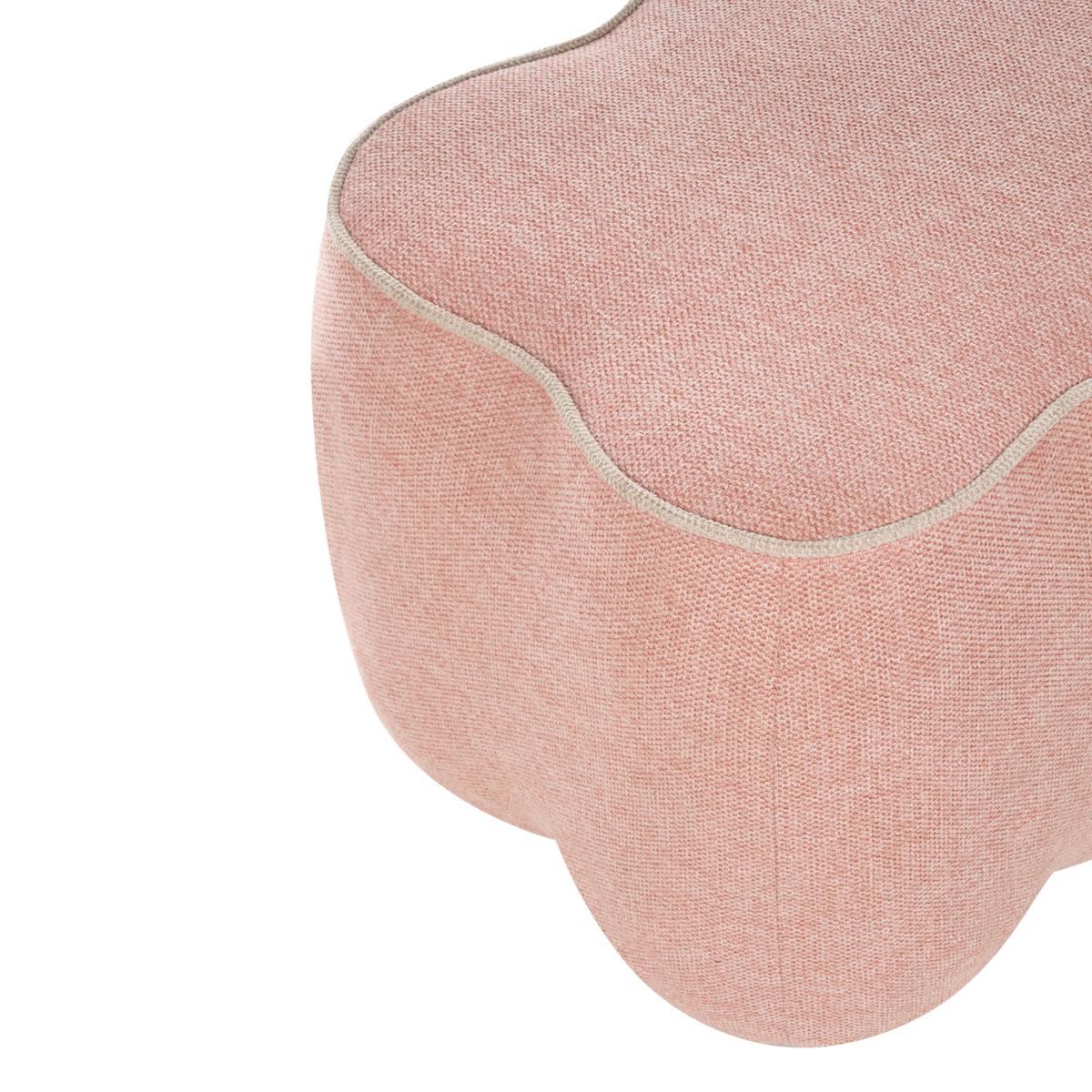 POLSTERBANK Stoff Rosa Juno - Beige, Textil (69/38/38cm) - Beliani