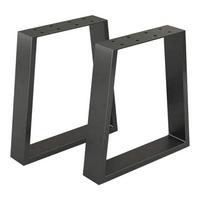 TISCHGESTELL-SET 2 TLG. Marstal - Schwarz, Metall (30/42/6cm) - [en.casa]