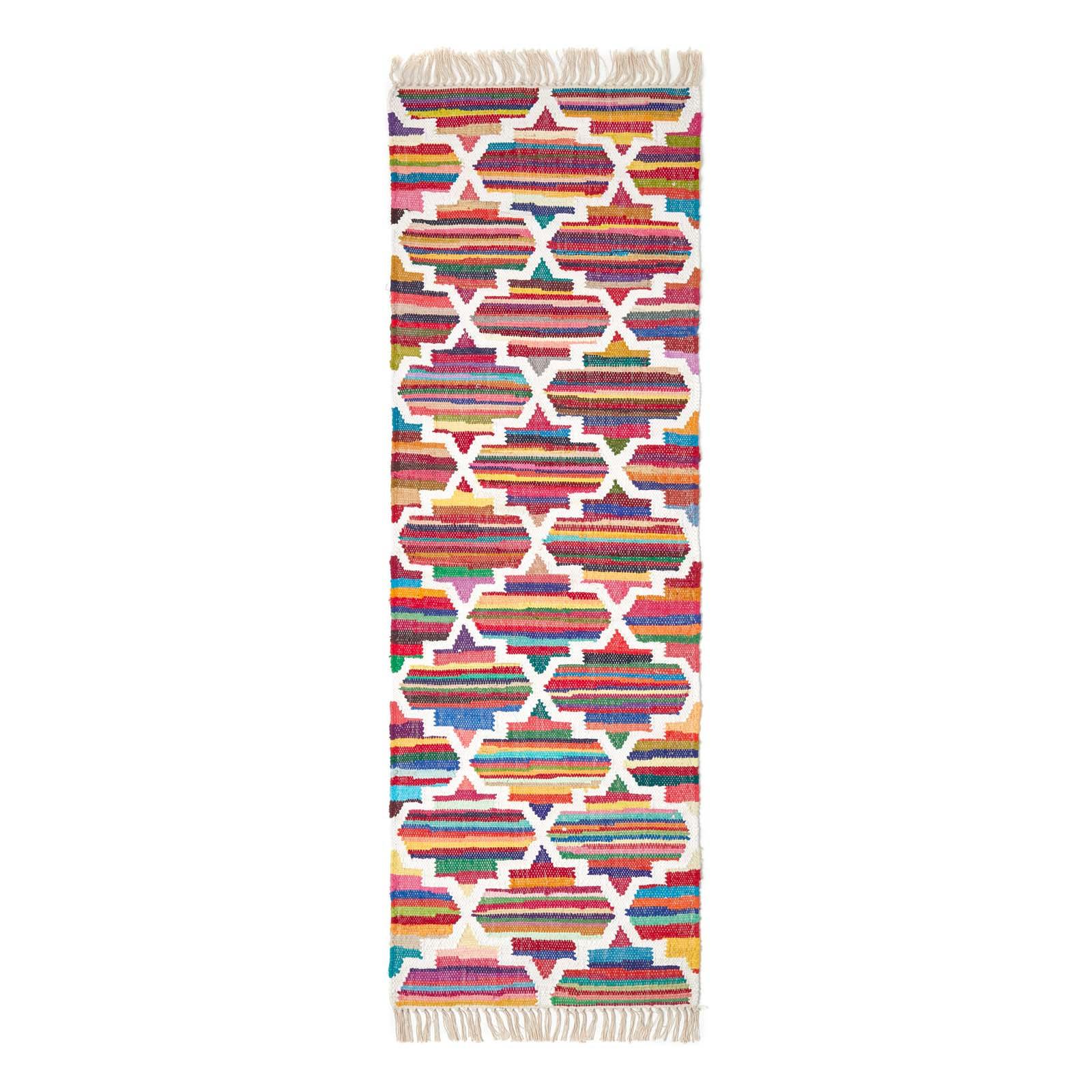 FLICKENTEPPICH-LÄUFER Amsterdam 66/200 cm - Multicolor, Textil (66/200cm) - Homescapes