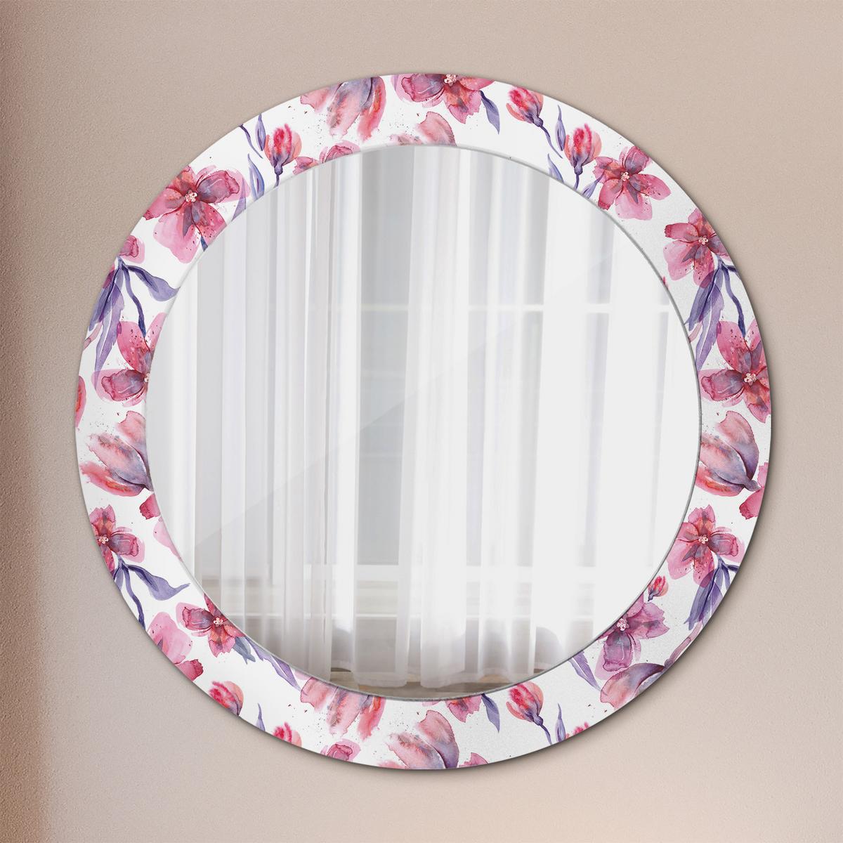 SPIEGEL Rund Ø 70 cm mit Aufdruck - Pink, Glas (70/70/0.4cm) - Wallfluent