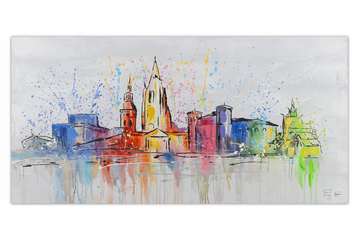 ACRYLBILD HANDGEMALT 120/60 cm - Multicolor, Holz/Textil (120/60cm) - KUNSTLOFT