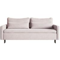 3-SITZER SOFA Umpro Chenille Hellbeige - Ecru/Schwarz, Textil/Metall (220/96/95cm) - Selsey