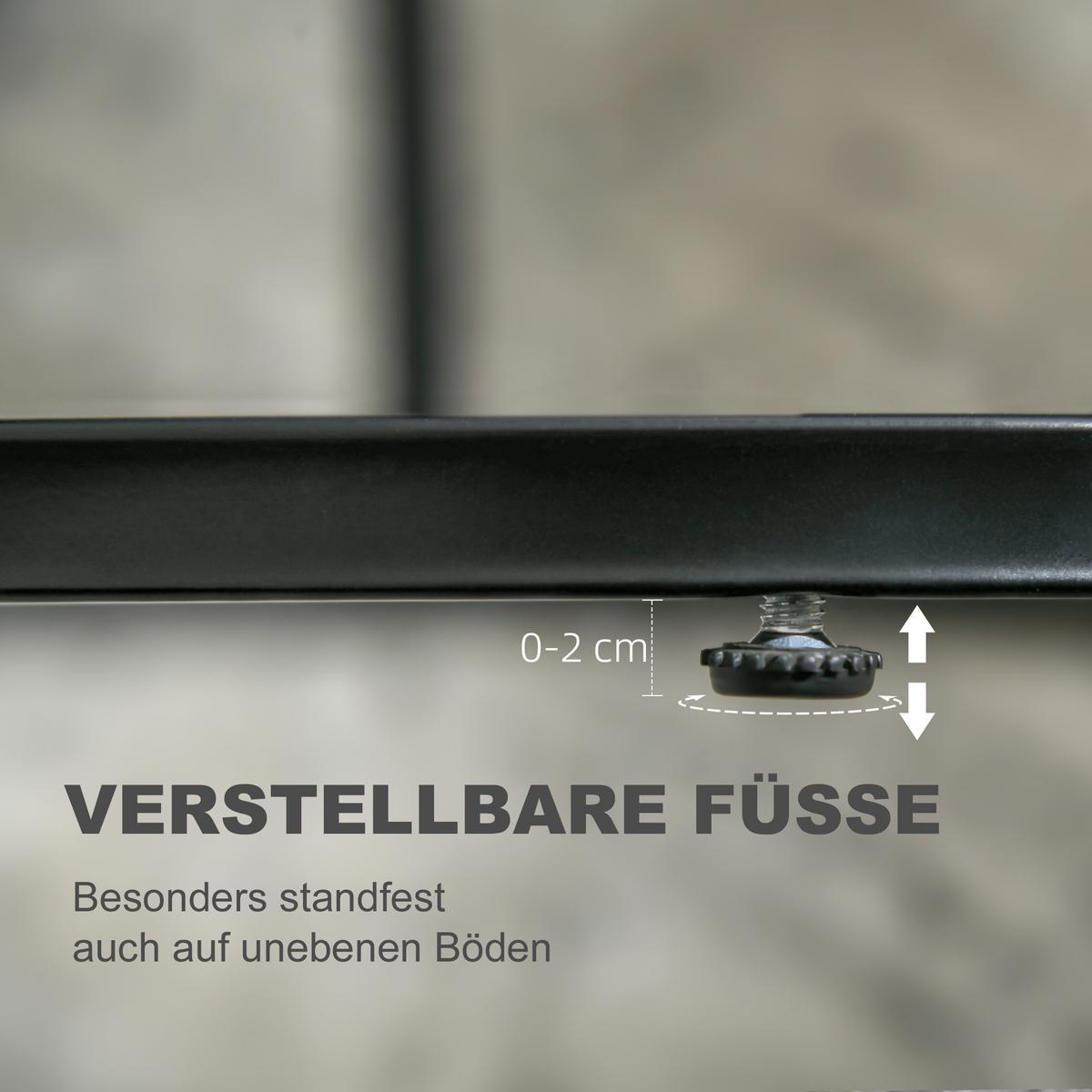 2ER Set Couchtisch Satztisch Rund mit Faux Marmor Seite bis 30 kg Stahl Schwarz - Schwarz, Metall (50/50/50.5cm) - HOMCOM