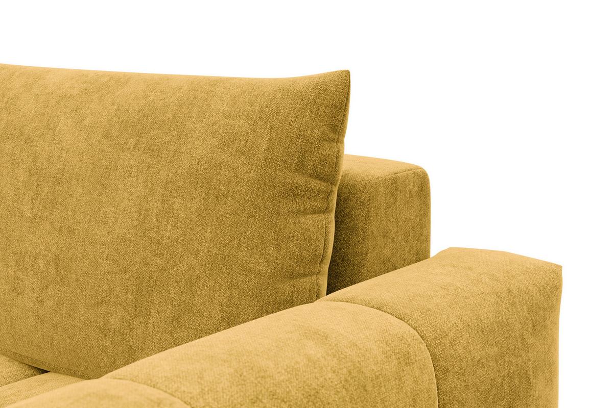 ECKSOFA VERONA 3-Sitzer links, Gelb - Gelb/Schwarz, Holz/Textil (224/173cm) - Courtois Laville