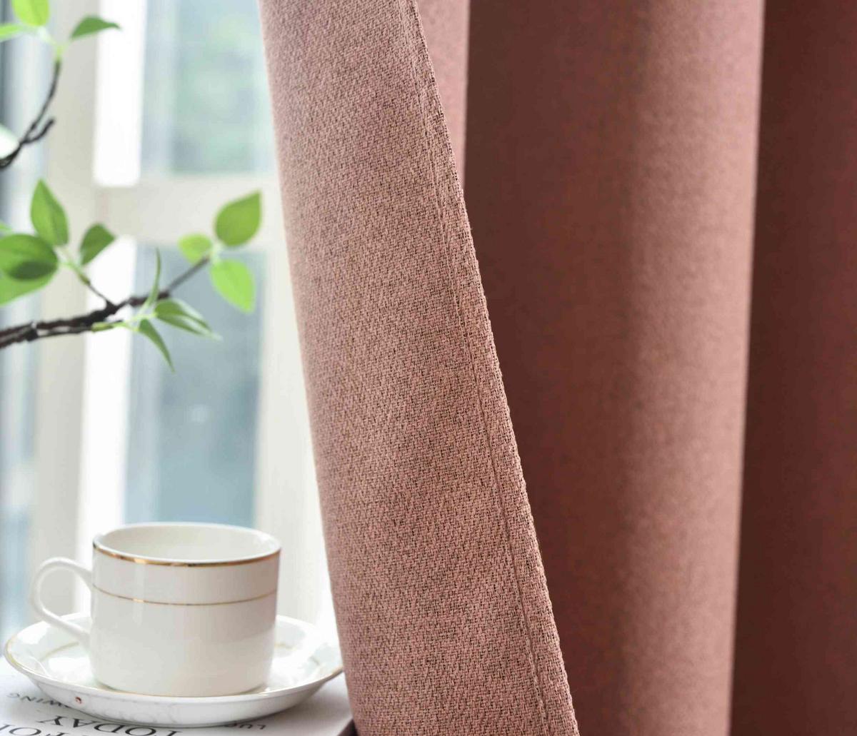 VORHANG MÜNCHEN DARK HxB 225x145 cm Altrosa - Altrosa, Textil (145/225/225cm) - Gardinenbox