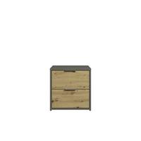 NACHTTISCH Graphit, Eiche Artisan 44/46/35 - Eiche Artisan, Holzwerkstoff (44/46/35cm) - RAUMHIRSCH FURNITURE