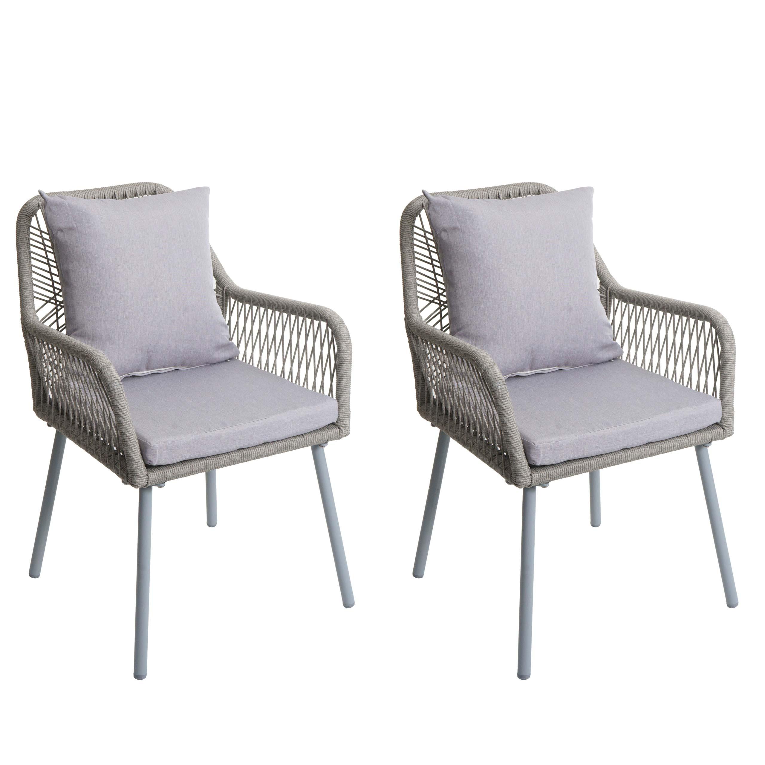GARTENSTUHL Grau - Grau, Textil (54/81/62cm) - MCW
