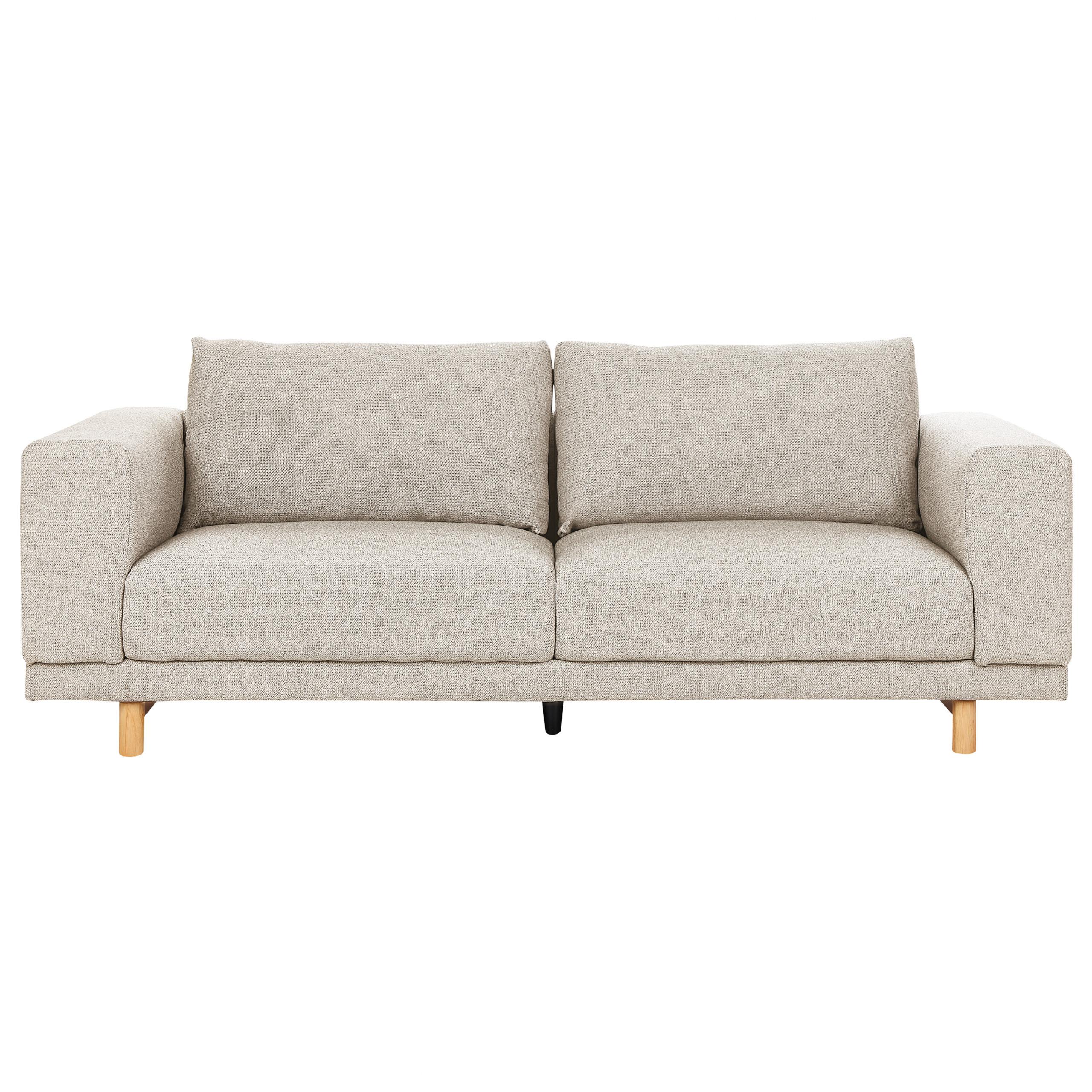 3-SITZER-SOFA Polsterbezug Hellbeige Nivala - Beige, Textil (220/76/84cm) - Beliani