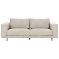 3-SITZER-SOFA Polsterbezug Hellbeige Nivala - Beige, Textil (220/76/84cm) - Beliani