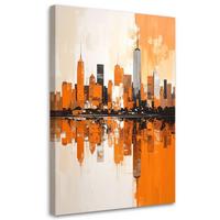 LEINWANDBILD Städte & Architektur 20x30cm - Orange, Textil (20/30cm) - Feeby
