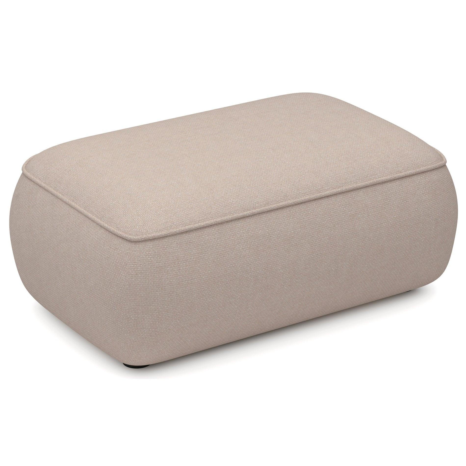 POUF Ovo 1-Sitzer 100 cm - Beige/Schwarz, Kunststoff/Textil (100/44/68cm) - Selsey