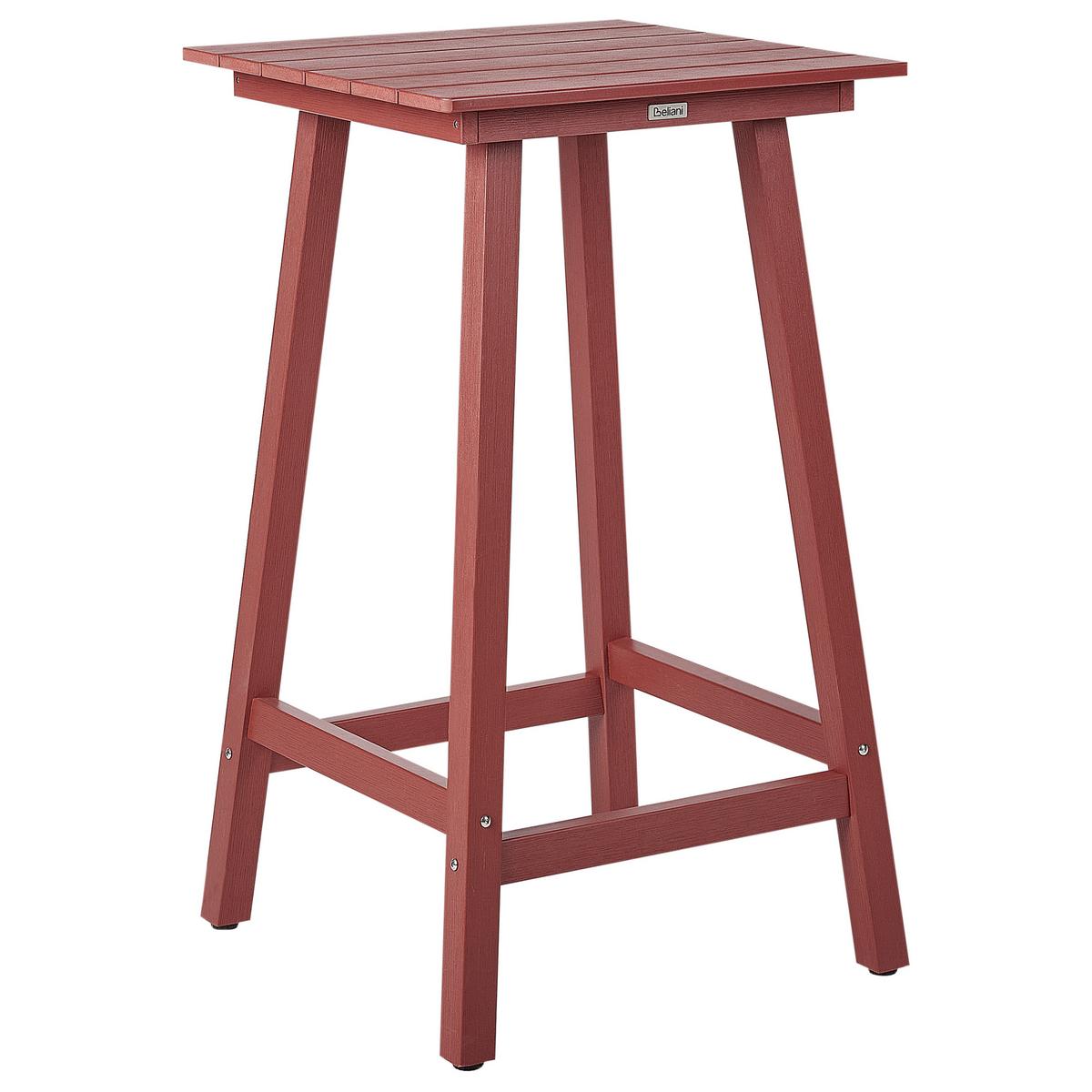 BISTRO-SET 2-Sitzer Rot Adirondack - Rot, Kunststoff - Beliani